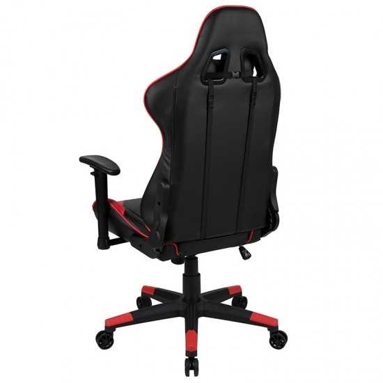 X20 Gaming Chair Racing Office Ergonomic Computer PC Adjustable Swivel Chair with Fully Reclining Back in Red LeatherSoft