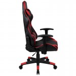 X20 Gaming Chair Racing Office Ergonomic Computer PC Adjustable Swivel Chair with Fully Reclining Back in Red LeatherSoft