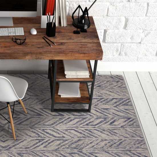 Gramercy Blue Hither Herringbone 27" X 45" Rug