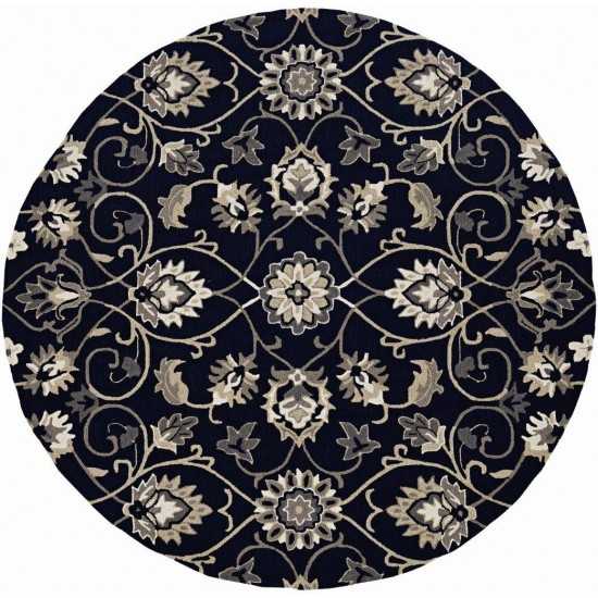 Harbor Navy Manor 7'6" Round Rug