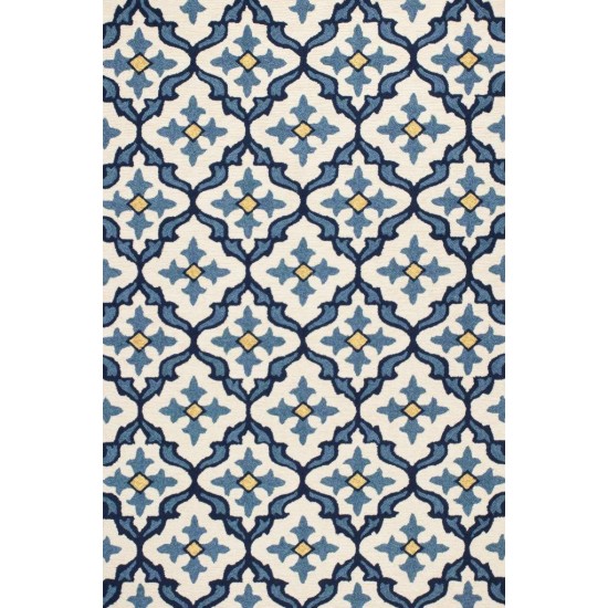 Harbor Ivory/Blue Mosaic 2' x 3' Rug