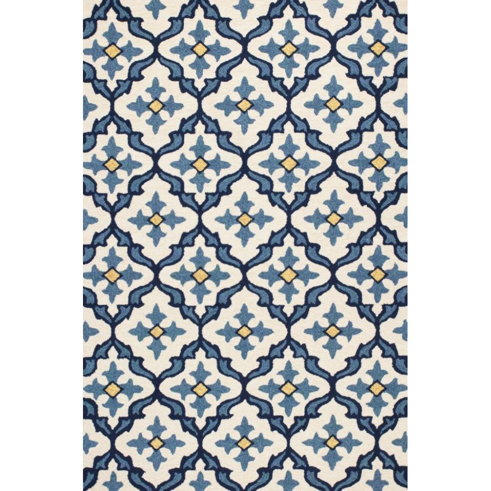 Harbor Ivory/Blue Mosaic 2' x 3' Rug