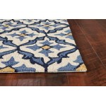 Harbor Ivory/Blue Mosaic 2' x 3' Rug