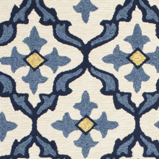 Harbor Ivory/Blue Mosaic 2' x 3' Rug