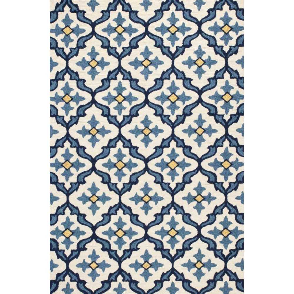 Harbor Ivory/Blue Mosaic 3'3" x 5'3" Rug