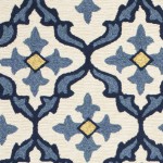 Harbor Ivory/Blue Mosaic 5' x 7'6" Rug