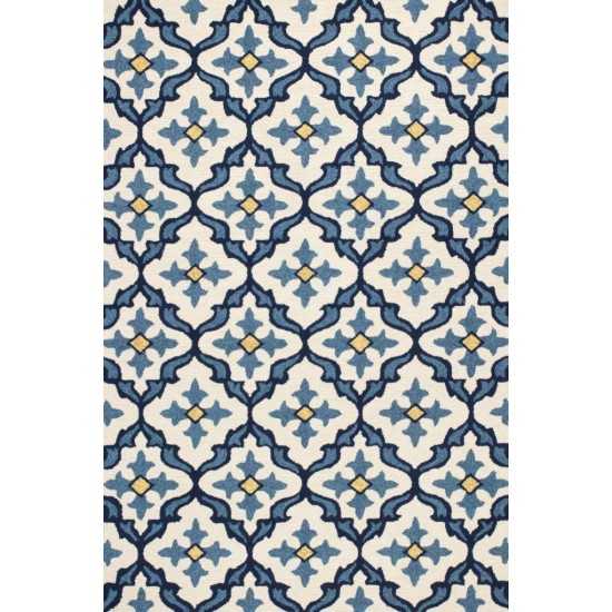 Harbor Ivory/Blue Mosaic 7'6" x 9'6" Rug