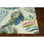 Harbor Ivory/Teal Palms 7'6" x 9'6" Rug