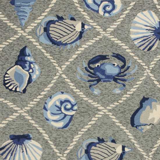 Harbor Grey Seaside 7'6" Round Rug
