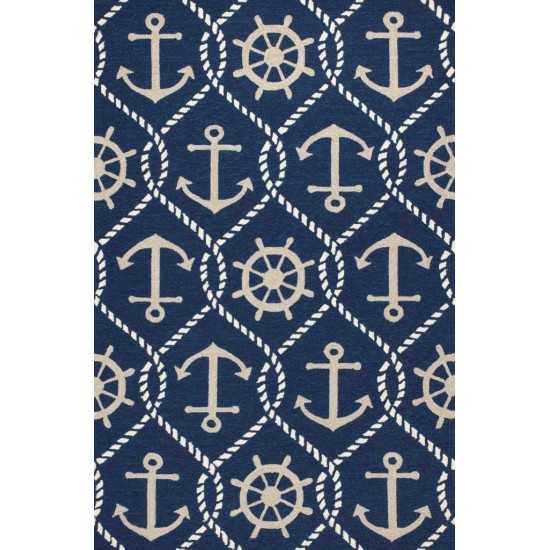 Harbor Navy Marina 2' x 3' Rug