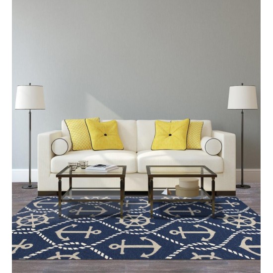 Harbor Navy Marina 2' x 3' Rug