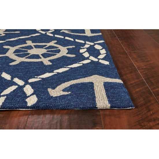 Harbor Navy Marina 2' x 3' Rug