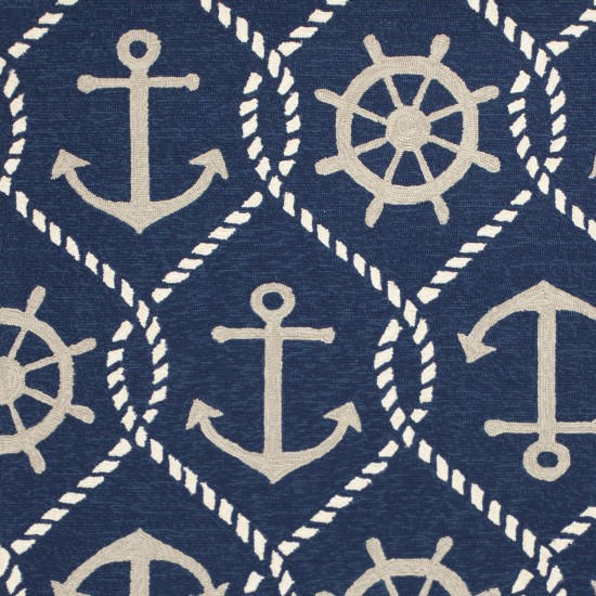 Harbor Navy Marina 2' x 3' Rug