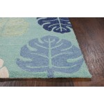 Harbor Turquoise Palms 7'6" Round Rug