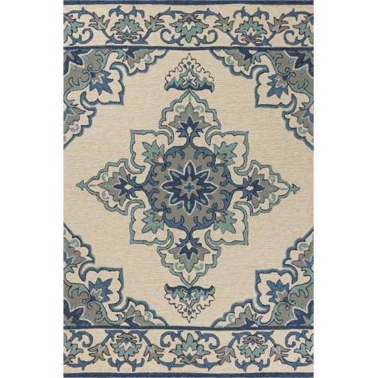 Harbor Ivory/Blue Serafina 3'3" x 5'3" Rug