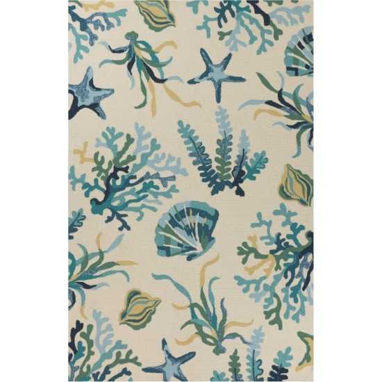 Harbor Ivory/Blue Oceana 3'3" x 5'3" Rug