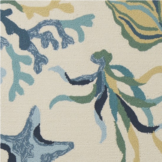 Harbor Ivory/Blue Oceana 5' x 7'6" Rug