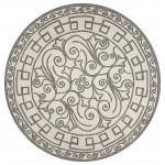 Harbor Ivory Grey Irongate 7'6" Round Rug