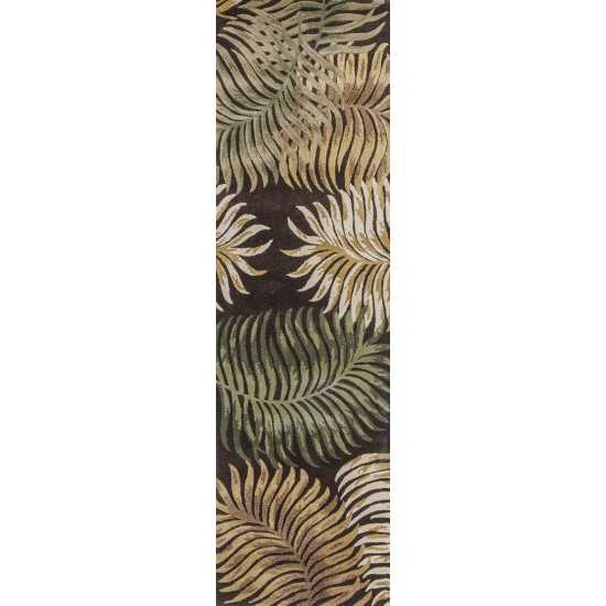 Havana Espresso Fern View 2'3" x 8' Runner Rug