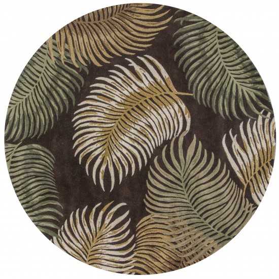 Havana Espresso Fern View 7'6" Round Rug