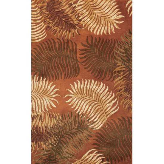 Havana Rust Fern View 5' X 8' Rug