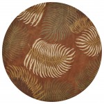 Havana Rust Fern View 7'6" Round Rug