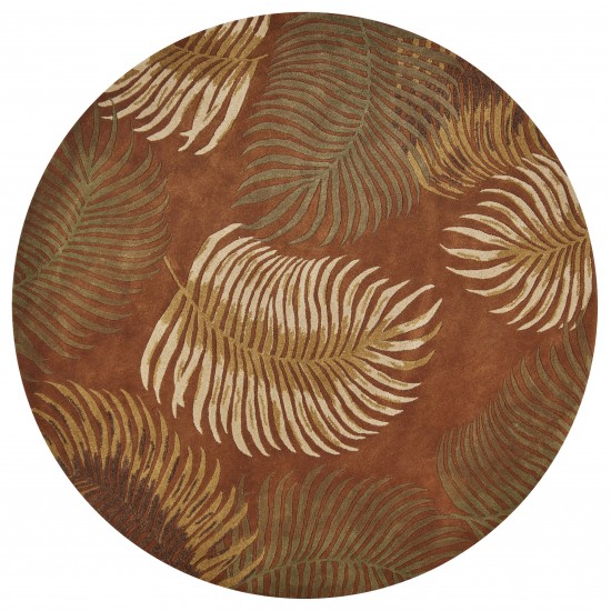 Havana Rust Fern View 7'6" Round Rug