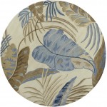 Havana Ivory/Blue Rainforest 7'6" Round Rug