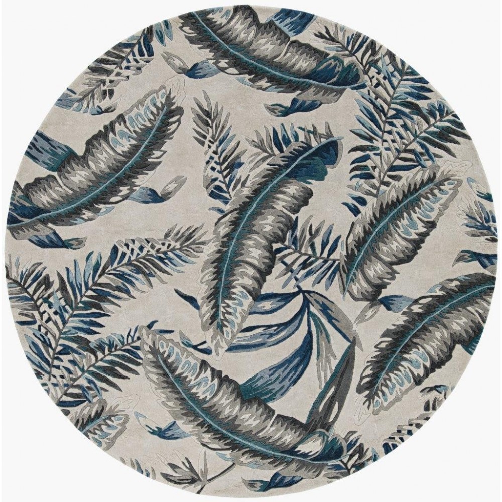 Havana Grey/Blue Tropics 7'6" Round Rug