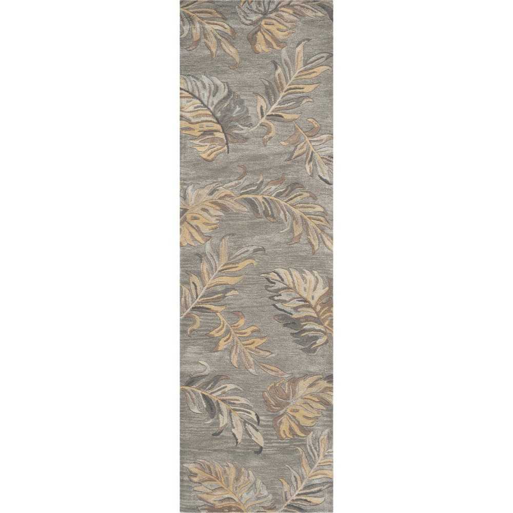 Havana Grey Palms 2'3" x 8' Runner Rug Havana Grey Palms 2'3" x 8' Runner Rug