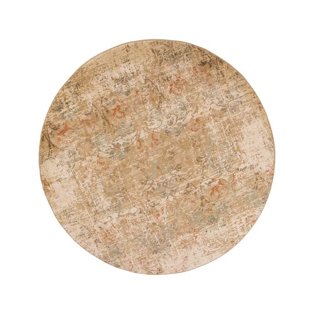Heritage Champagne Damask 7'7" Round Rug