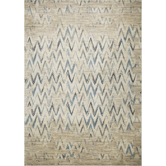 Heritage Ivory/Blue Chevron 3'3" x 4'11" Rug