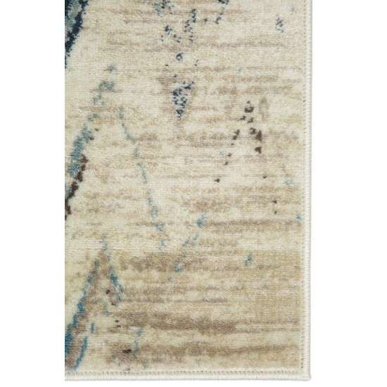 Heritage Ivory/Blue Chevron 7'7" x10'10" Rug