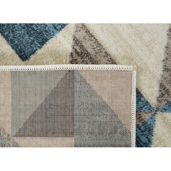 Heritage Blue/Grey Scope 2'2" x 7'11" Runner Rug