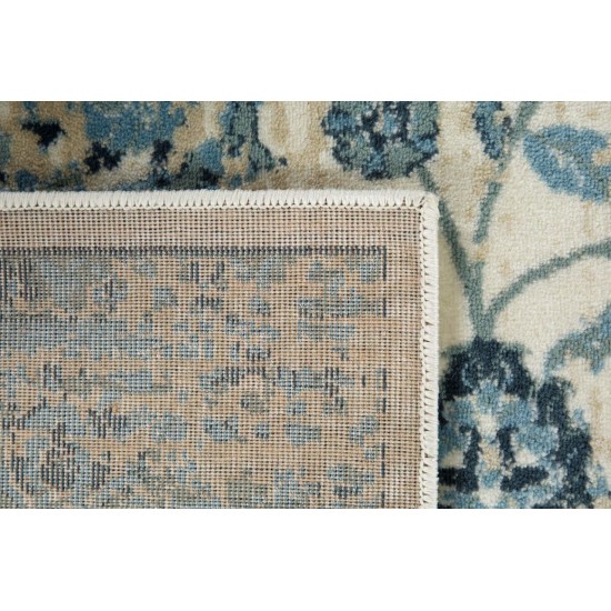 Heritage Ivory/Blue Elegance 2'2" x 7'11" Runner Rug