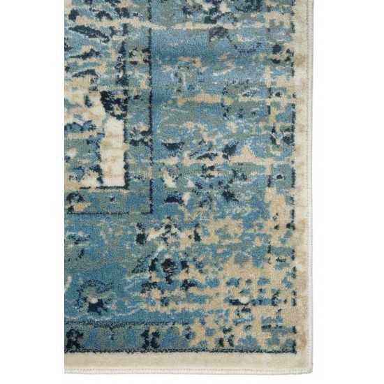 Heritage Ivory/Blue Elegance 2'2" x 7'11" Runner Rug