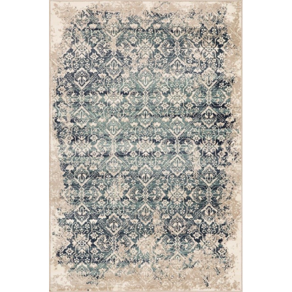 Heritage Ivory/Blue Anna 5'3" x 7'8" Rug