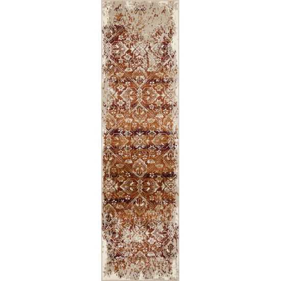 Heritage Ivory/Rust Anna 2'2" x 7'11" Runner Rug