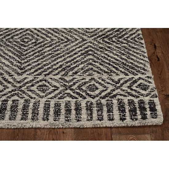 Hudson Grey/Black Retreat 2'3" x 8' Runner Rug