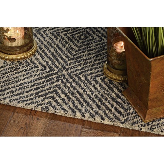 Hudson Grey/Black Retreat 6'6" x 9'6" Rug