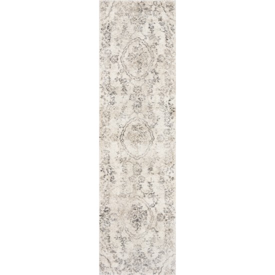 Hue Grey Timeless 2'2" x 7'6" Runner Rug