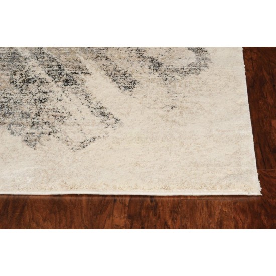 Hue Ivory/Grey Luster 3'3" x 4'11" Rug