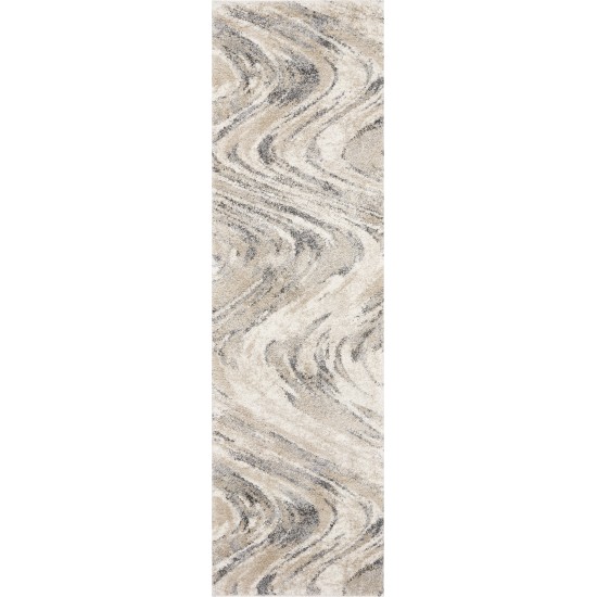 Hue Natural Groove 2'2" x 7'6" Runner Rug