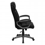 High Back Black LeatherSoft Executive Swivel Office Chair with Arms