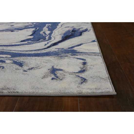 Illusions Blue Watercolors 3'3" x 4'11" Rug