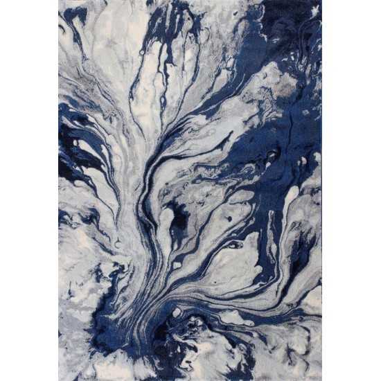 Illusions Blue Watercolors 5'3" x 7'7" Rug