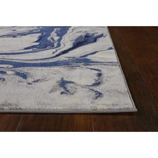 Illusions Blue Watercolors 5'3" x 7'7" Rug