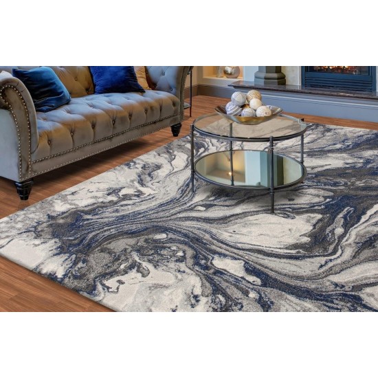 Illusions Grey Watercolors 5'3" x 7'7" Rug