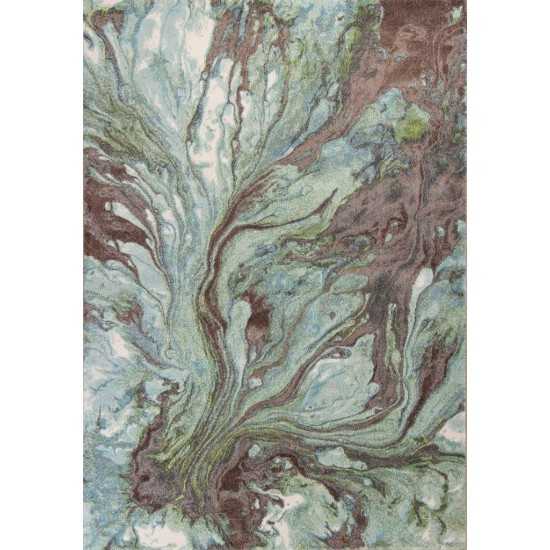 Illusions Seafoam Watercolors 5'3" x 7'7" Rug