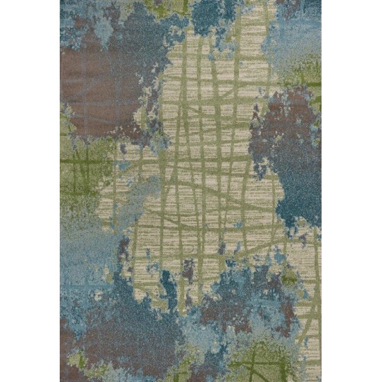 Illusions Green/Blue Visions 5'3" x 7'7" Rug